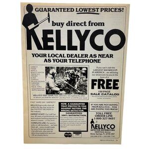 Kellyco Metal Detectors Distributors Print Ad Vintage 80s Winter Springs FL